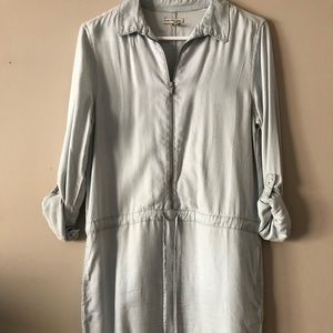 Calvin Klein zip up chambray dress
